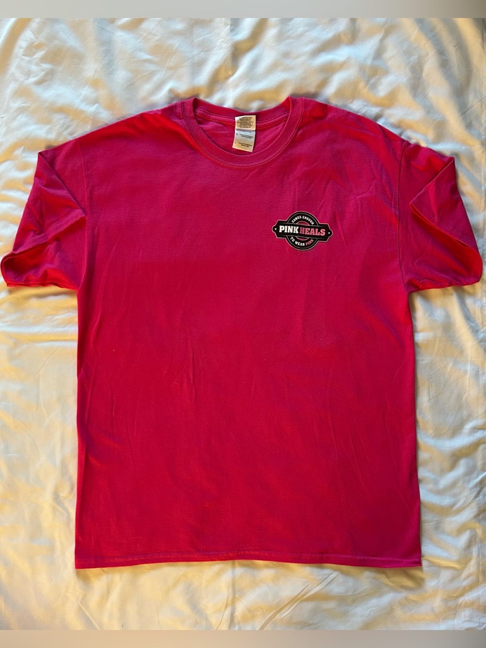 Pink Heals Antique Fire Truck Unisex T-Shirt (1)
